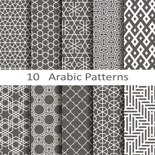 Vecteur de style arabe Seamless patterns 01 seamless patterns Arabe   