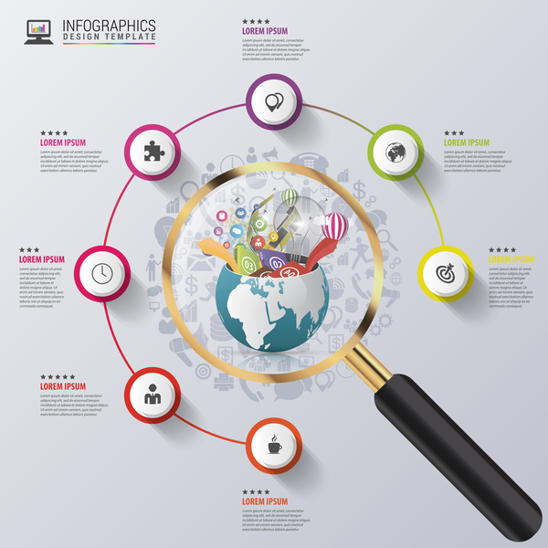 Vector Creative World Infografie-Vorlage 02 Welt Kreativ Infografik   