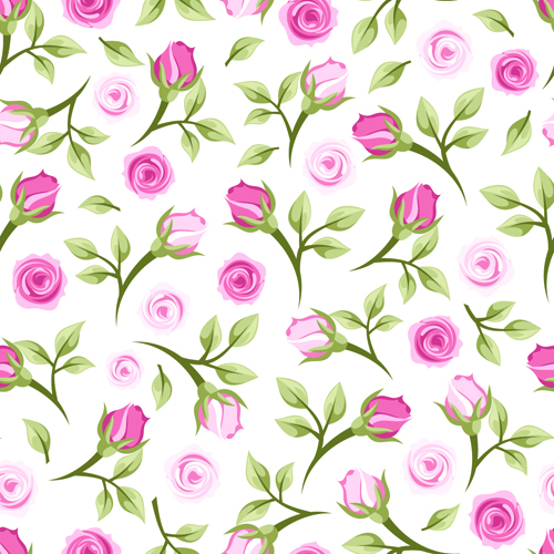 Vintage roses vecteur seamless pattern 05 vintage sans soudure roses modèle   