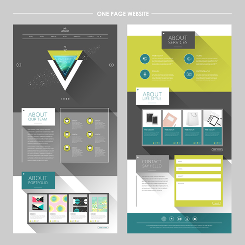 Website-Seite Design-Vorlage Vektor 05 website Vorlage Template-Vektor   