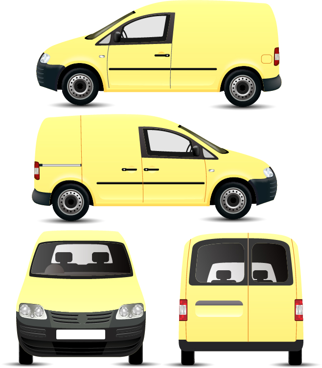 Gelber Minivan-Vektor minivan gelb   