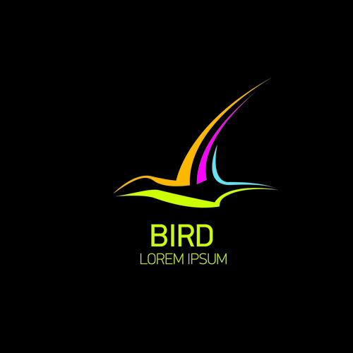 抽象的な鳥のロゴ創造的なデザインベクトル03 鳥 抽象的 創造的 ロゴ   