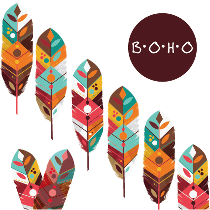 Boho-Stil-Hintergrundvektor-Illustration 10 Stil illustration Hintergrund Boho   