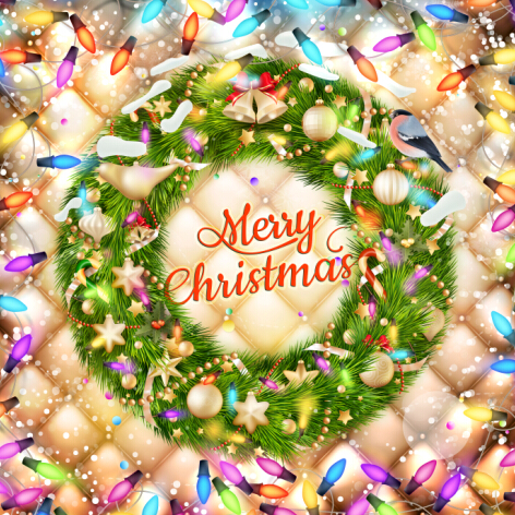 Weihnachtlich verzierte Hintergrund mit Grußkarten Vektor 01 Weihnachten ornate Karten Hintergrund Begrüßung   