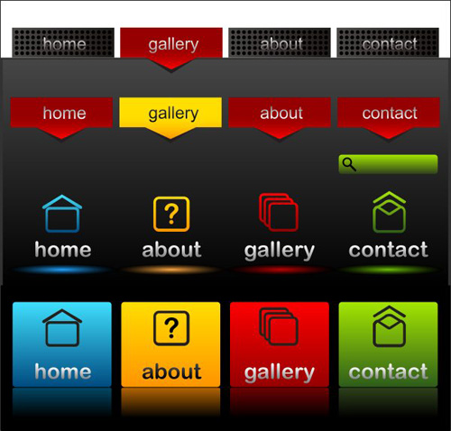 Firmenwebsite Buttons Vektor-Sammlung 13 website Sammlung menu Firma buttons   