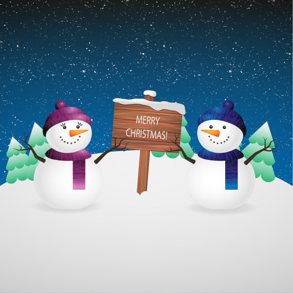 クリスマス背景ベクトルとかわいい雪だるま 雪だるま 背景 クリスマス   