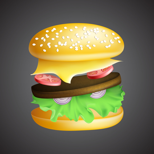 Köstliche Hamburger Designvektor 01 hamburger design Delicious   