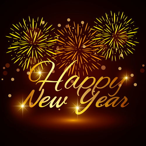 Feuerwerk mit halationalen Neujahrsvektor Neu mit Jahr Hintergrund halation Feuerwerk   