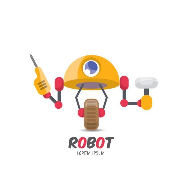 Lustige Roboter-Cartoon-Vektoren setzen auf 12 Roboter funny cartoon   