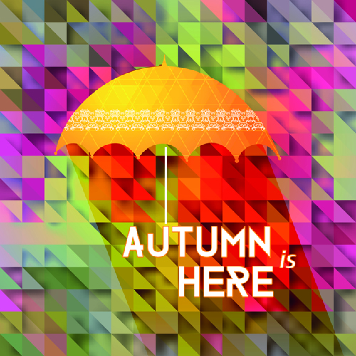 Geometrische Polygonie mit herbstlichem Hintergrundvektor 04 polygonale Hintergrundvektor Herbsthintergrund Herbst Geometrische   
