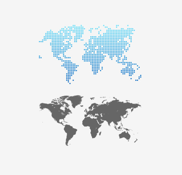 Vecteur de conception de carte du monde gris monde carte du monde carte   