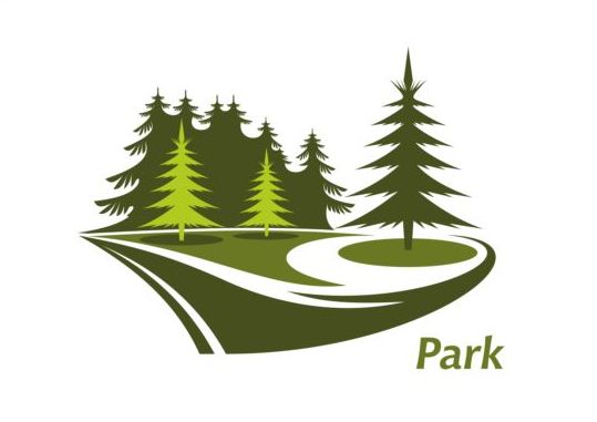 Green Park Logo-Vektoren setzen 08 park logo grün   