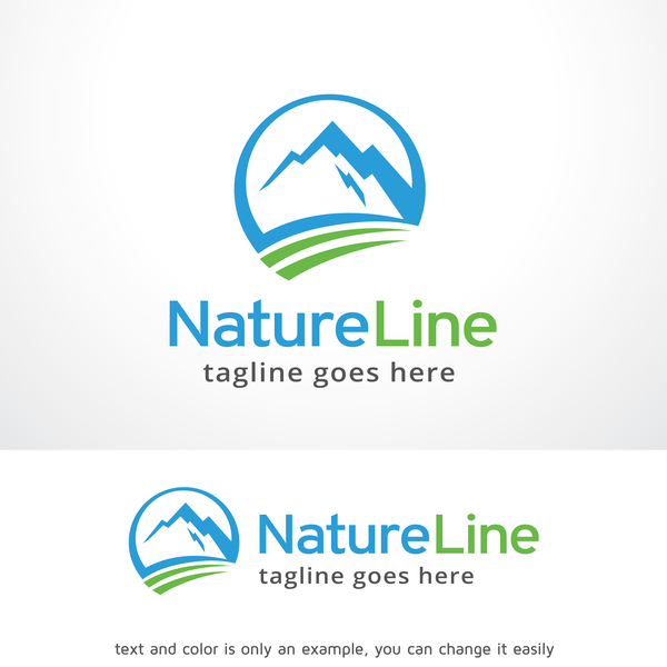 Logo de vecteur de ligne de nature nature logo ligne   