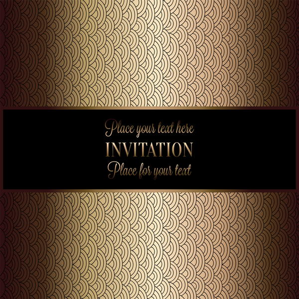 Carte d’invitation florale fleuri avec vecteur de fond de luxe 16 luxe invitation floral fleuri carte   