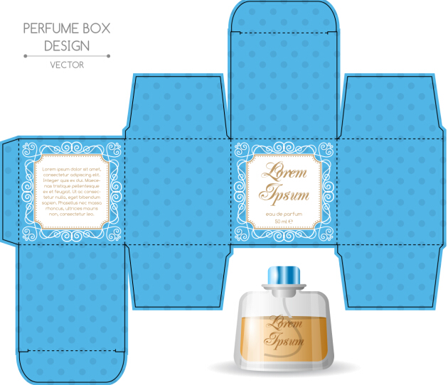 Parfüm packende Box Material Vektor-Set 06 Parfüm Packung box   
