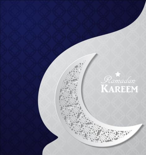 Ramadan kareem mit Papier-Hintergrundvektor 03 ramadan papier kareem Hintergrund   
