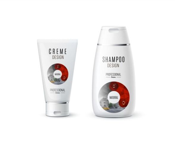 Shampooing et marque cosmétique vecteur de conception 11 shampooing Marque cosmétique   