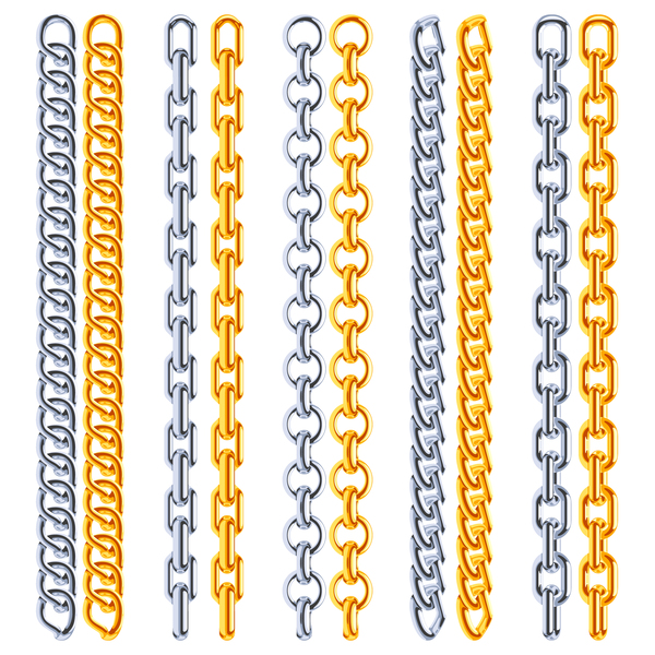 ゴールデンチェーンベクトル チェーン ゴールデン   