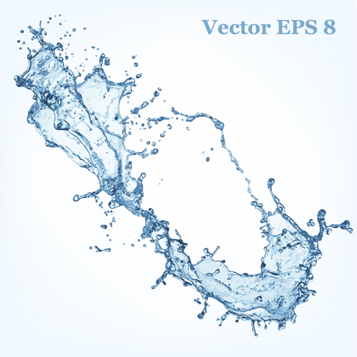 透明な水のスプラッシュ効果ベクトルの背景17 透明 背景 水 効果 スプラッシュ   