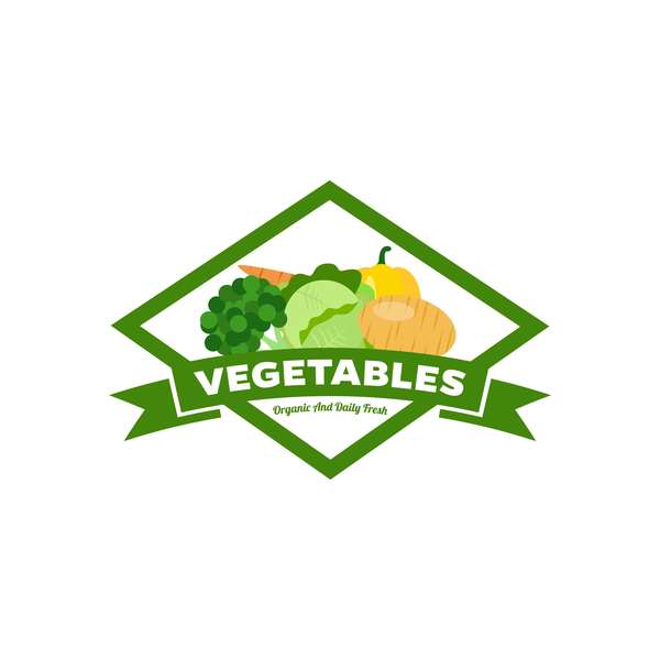 野菜フレッシュラベルベクターセット03 野菜 新鮮な ラベル   