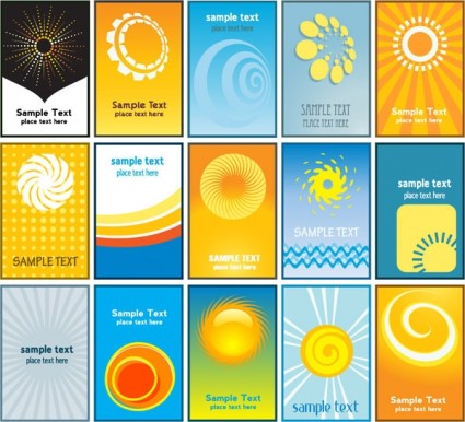 Vecteurs de conception de cartes de visite Sun styles theme styles soleil fond conception carte de visite carte Affaires   