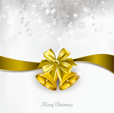 2015 Noël arc et Bell Vector cartes 01 Noël bow bell   