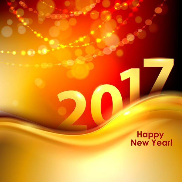 2017 Neujahr Gold abstractr Hintergrundkunstvektor 01 Neujahr Jahr gold abstractr 2017   