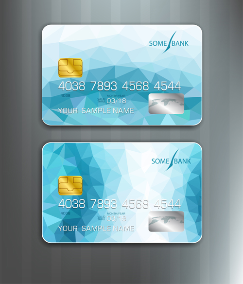 Abstrakte Kreditkarten-Vorlage Vektor 02 Vorlage Kredit Karten abstract   