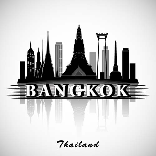 Bangkok Stadt Hintergrund Vektor city Bangkok background   