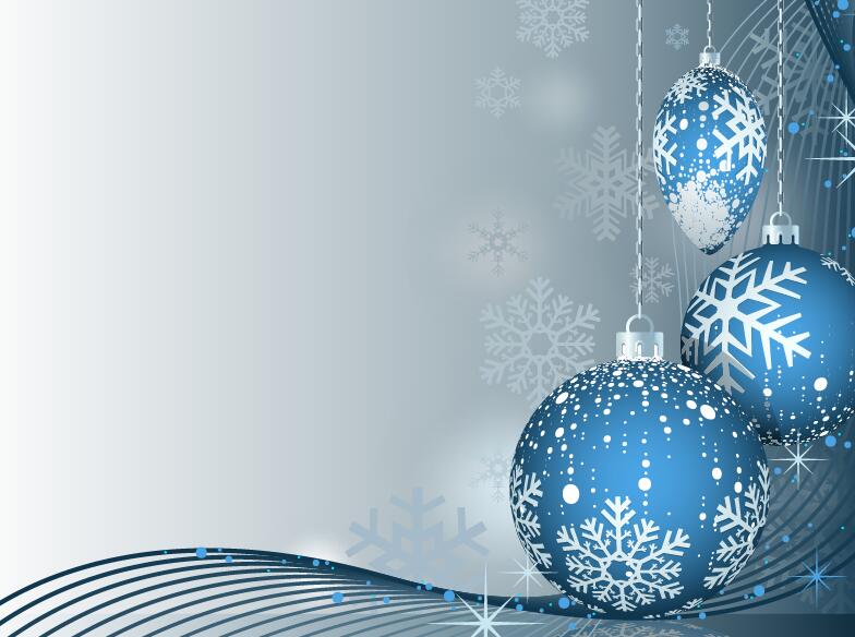 Boule de Noël bleue avec le vecteur abstrait de fond Noël Boule Bleu Abstrait   