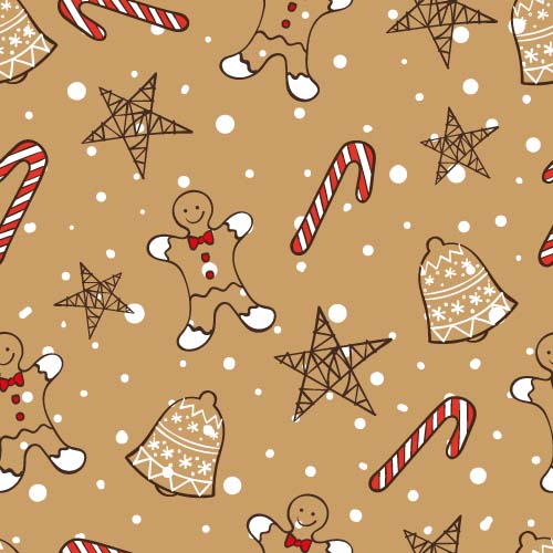 Weihnachtsbonbons nahtloser Mustervektoren 05 Weihnachten Süßigkeiten nahtlos Muster   