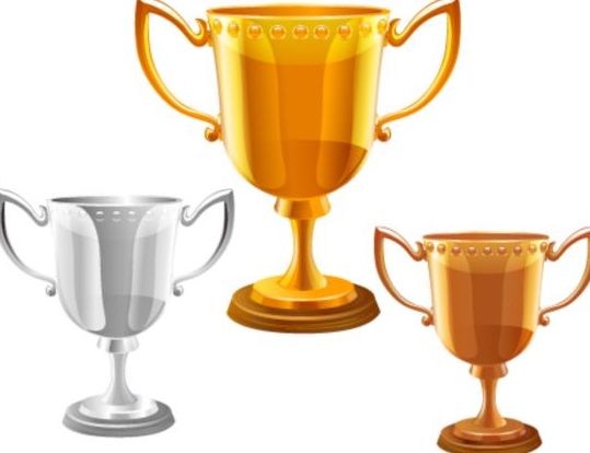 Gold-Silber Kupfer-Vergabevektor Vektor 04 Silber Kupfer gold cup award   