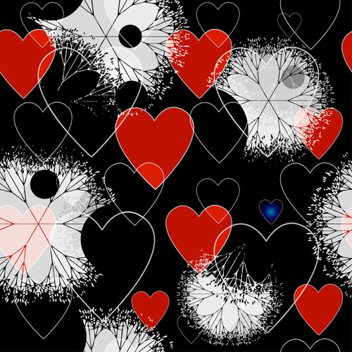Herznahtloses Muster abstrakter Vektor 02 nahtlos Muster Herz Abstrakt   