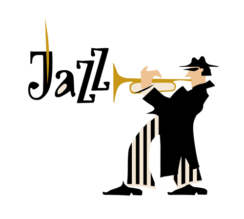 Musiker mit Jazzmusikvektor-Material 05 Jazzmusikern   