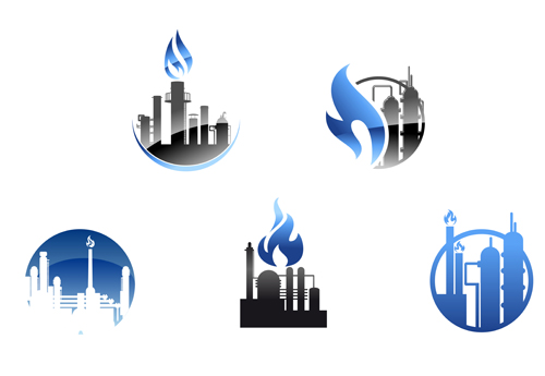 Logo Vektor der Ölraffinerie Raffinerie Öl Industrie   