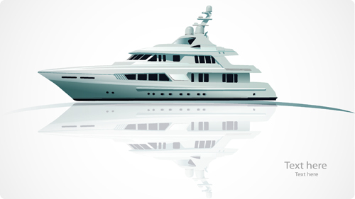 Modèle de yacht réaliste Design 01 vecteur yacht réaliste modèle   