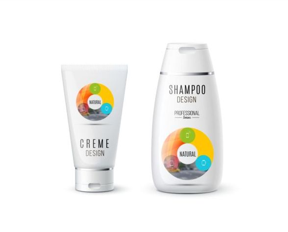 Shampooing et design vectoriel de marque cosmétique 10 shampooing Marque cosmétique   