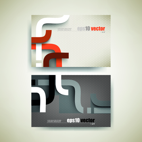 Abstrakte Spur Visitenkarten Vektor-Set 05 Visitenkarten business abstract   