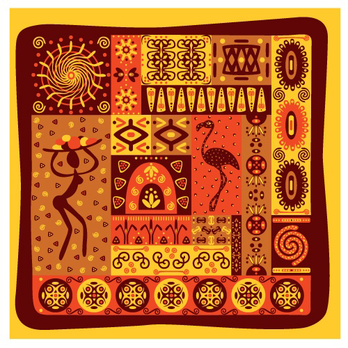 Ornement africain motif Design vecteur 01 ornement motif africain   