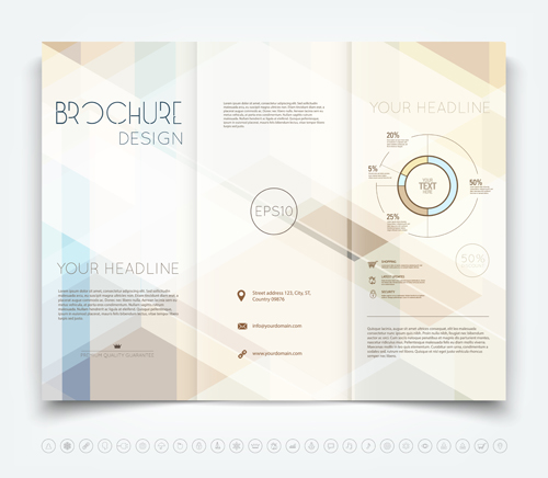 Brochure brillante couverture pliante Design vecteur 01 pliage couverture brochure bright   