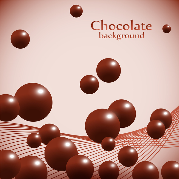 Schokoladkugel-Hintergrundvektormaterial 02 Schokolade ball   