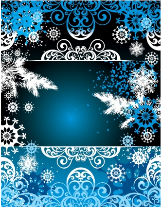 雪ベクトルデザインのクリスマスフレーム 雪 フレーム クリスマス   