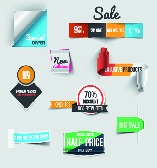 Kreativer Verkaufs-Aufkleber mit Etiketten Design 03 Verkauf sticker labels Kreativ   
