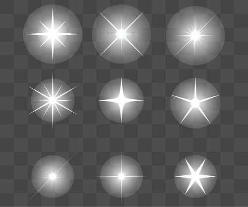 光る星効果ベクトルセット02 星 効果 光る   