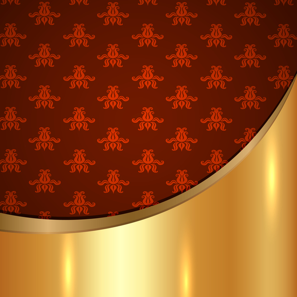 Fond en métal golded avec décor motifs vecteurs matériel 16 motifs metal golded decor   