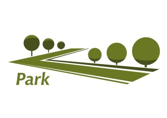 Green Park Logo-Vektoren Set 06 park logo grün   