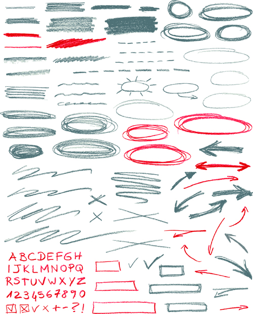 手の描画異なる標識ベクトルグラフィックス05 看板 異なる 手描き 図面 グラフィック   