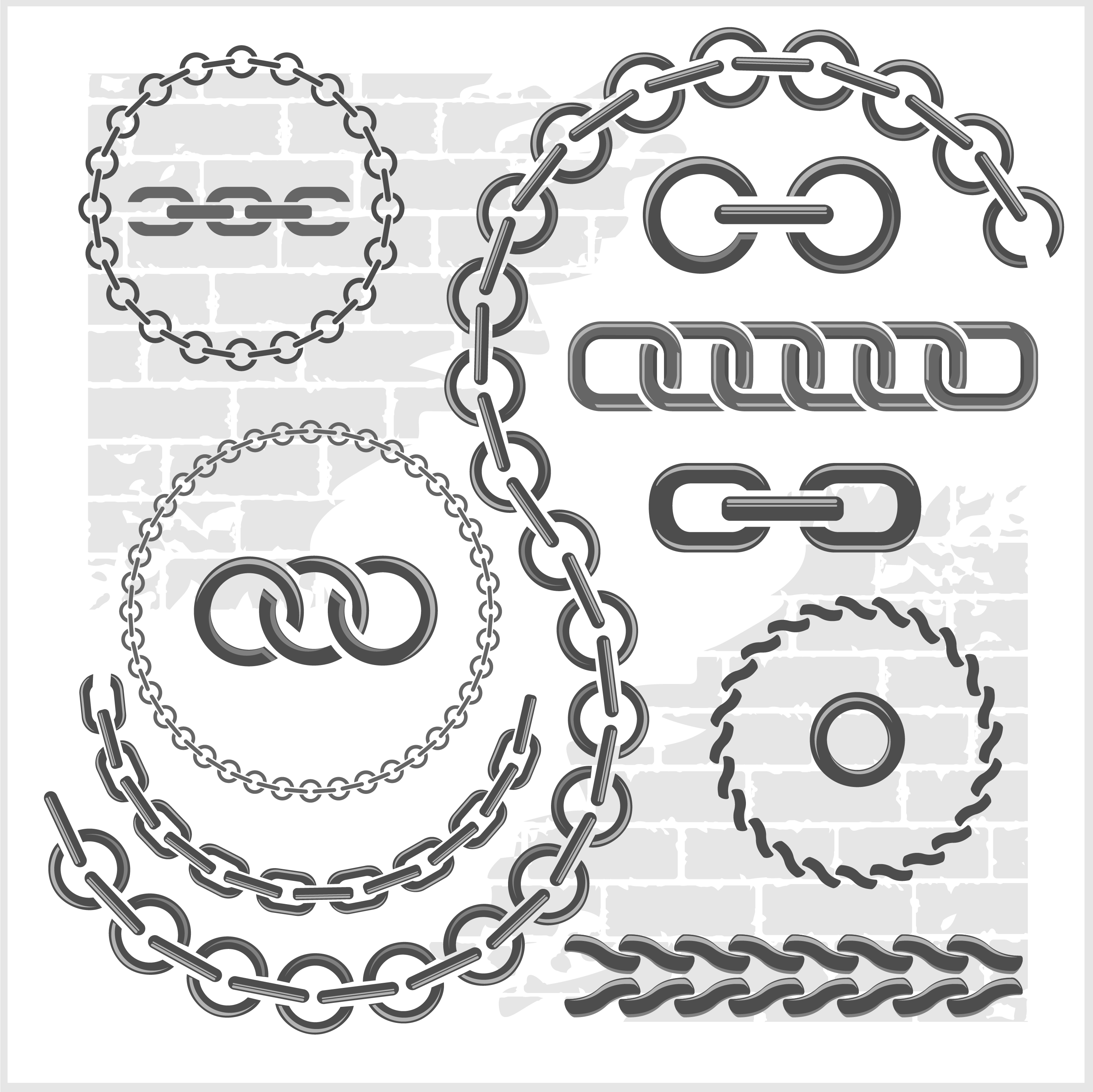 Chaînes métalliques vector design 01 metal design chaînes   
