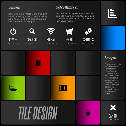 Mobiles Interface-Layout Vektormaterial 07 Schnittstelle mobile material layout   