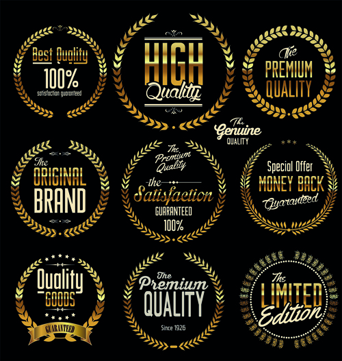 Ornate hochwertige Etiketten Vektor 03 Qualität ornate labels label high   